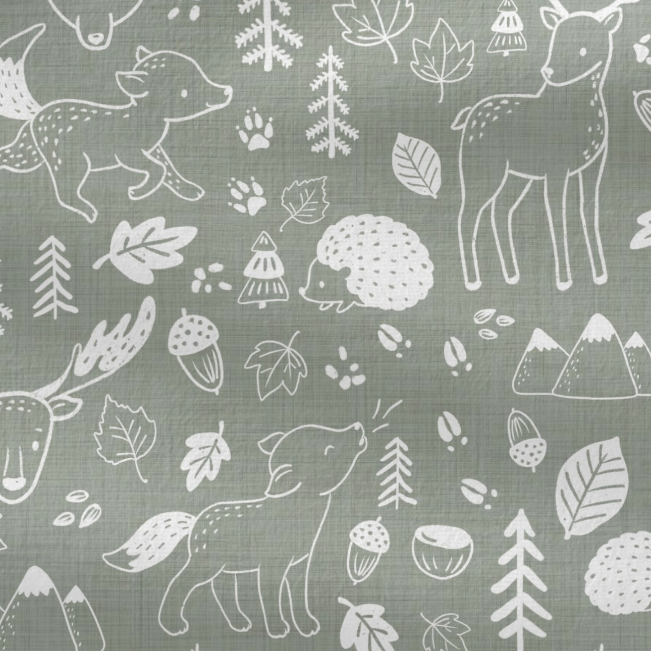 Softshell Waldtiere Salbei 0,5m