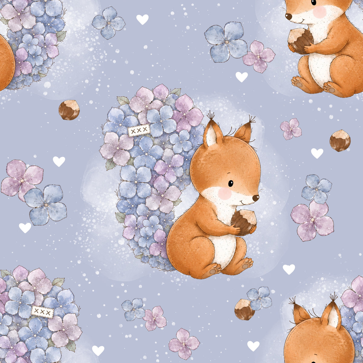 VORBESTELLUNG – BIO Jersey 0.5 m flower squirrel