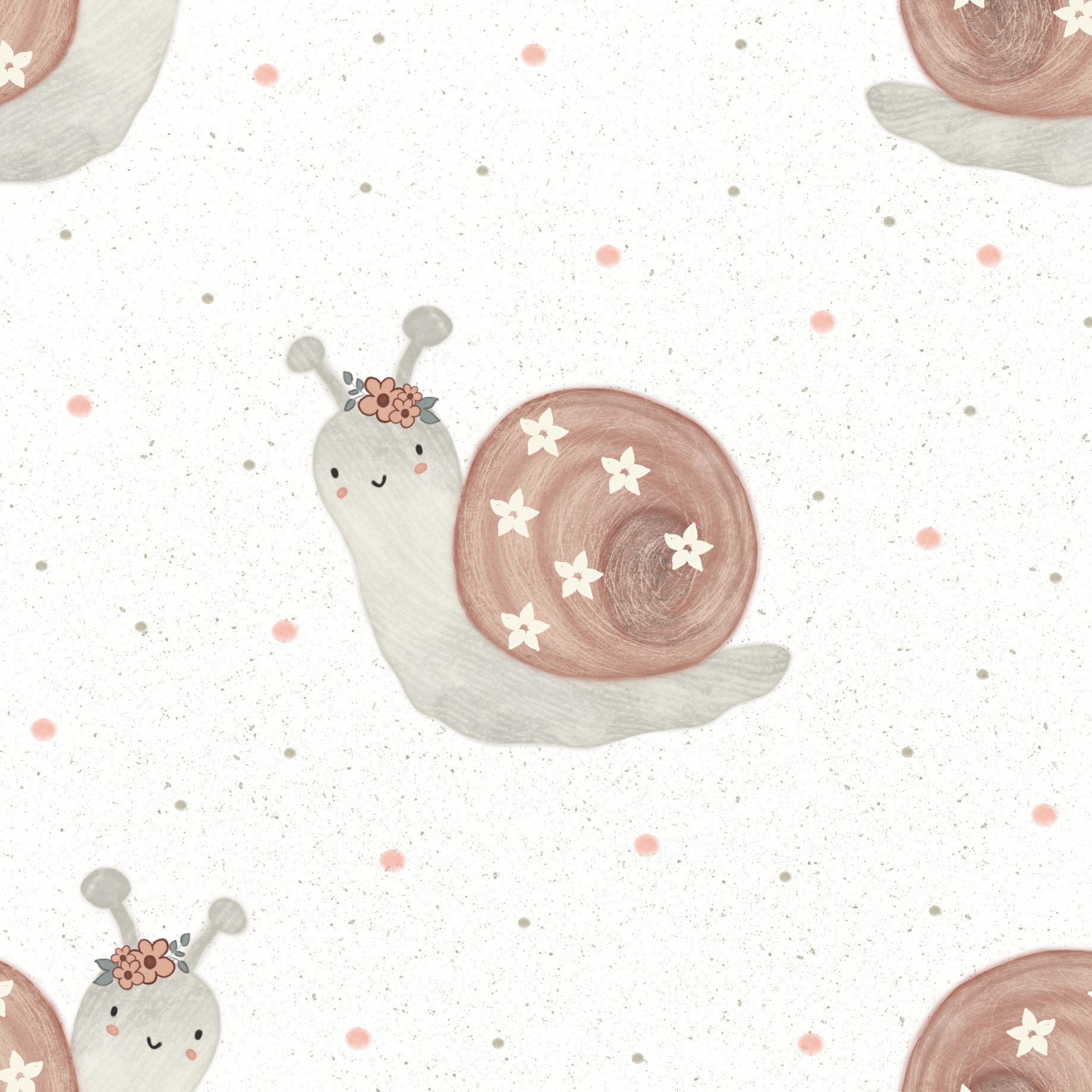 stoff schnecke in altrosa