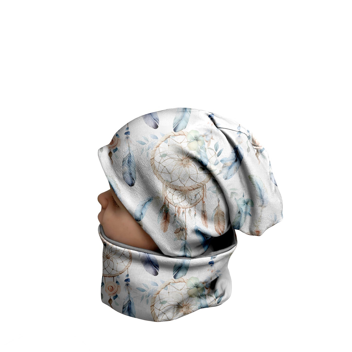 Beanie und Loop Traumfänger blau