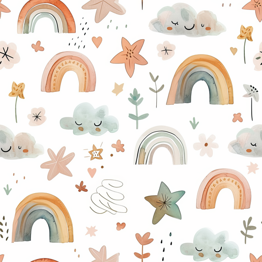 BIO Jersey Regenbogen Star   0.5m