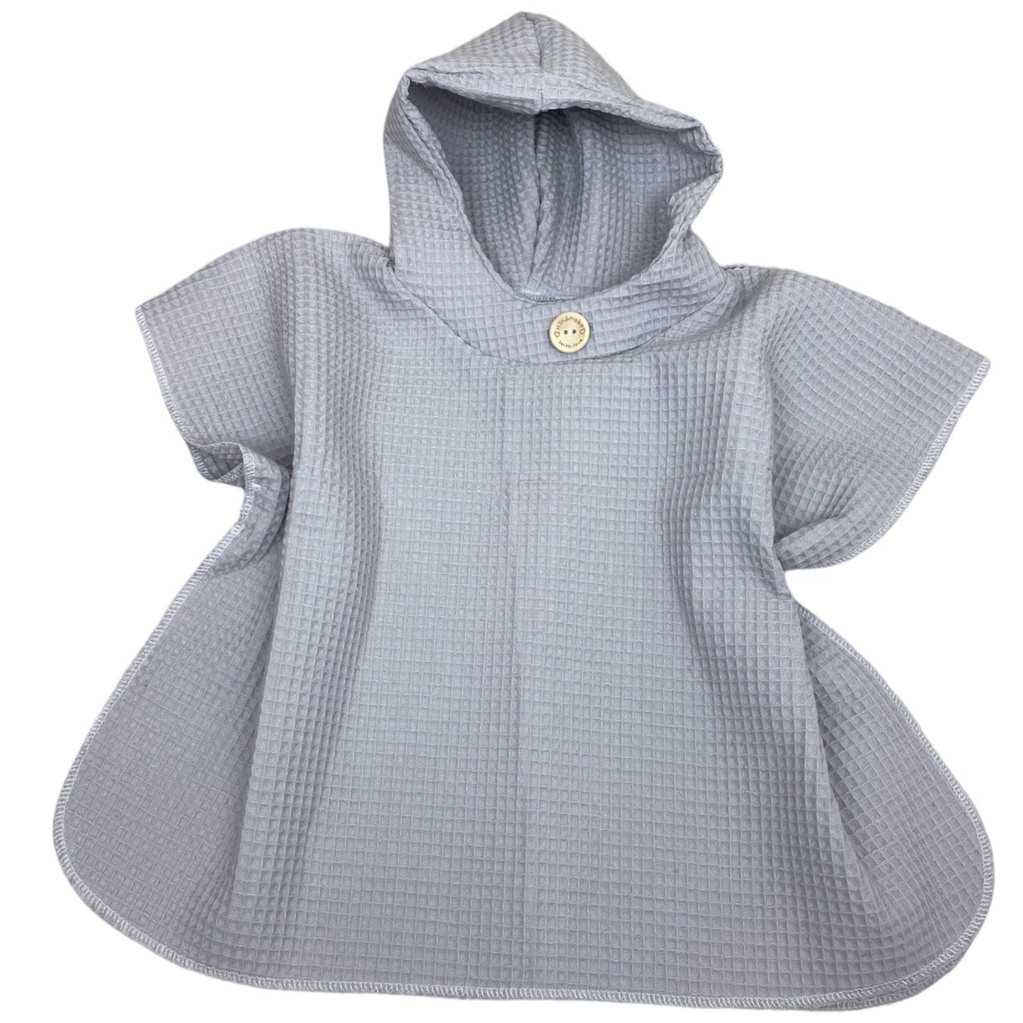 kinder badeponcho grau