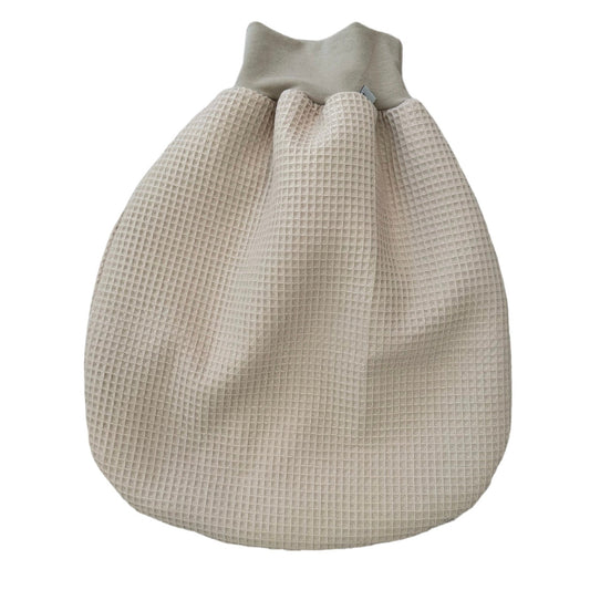 Schlafsack baby waffelstoff beige