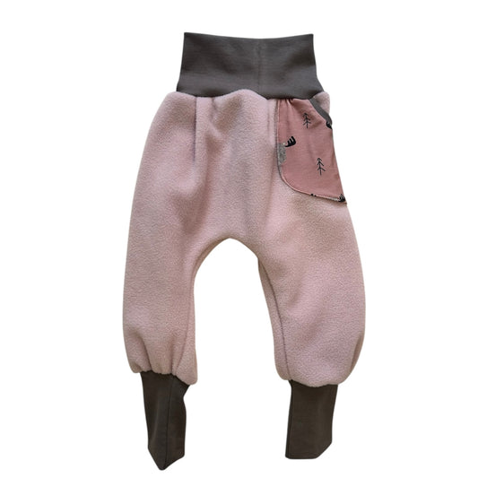 Fleecepumphose Elch altrosa