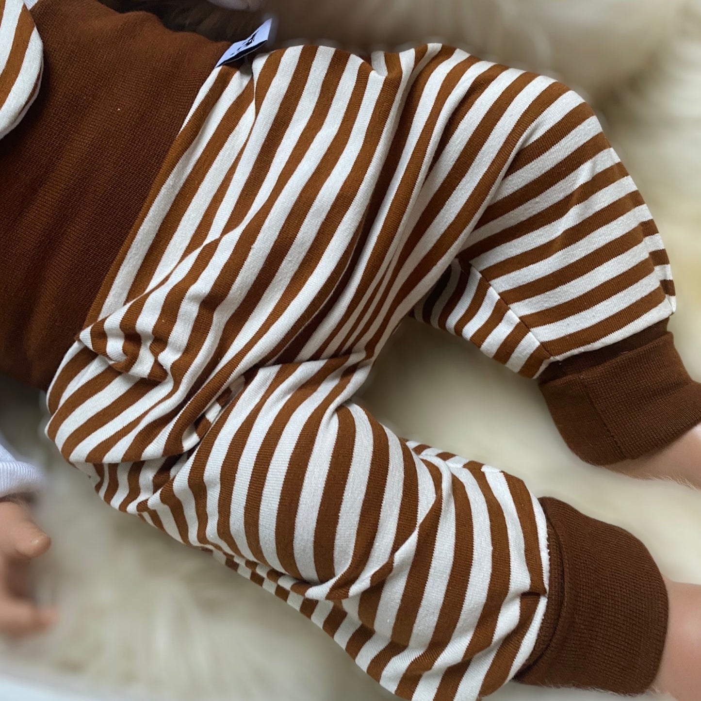 Baby Set Brown Stripes