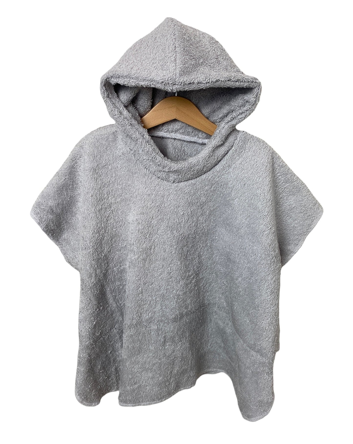 kinder badeponcho grau