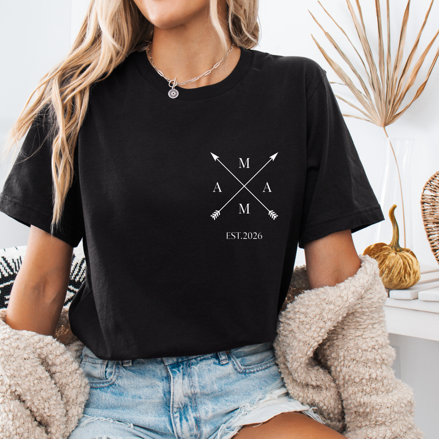 personalisierbares T-Shirt Mama mit Jahr