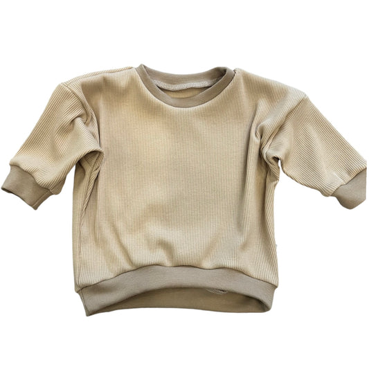 Oversized Pullover Rip beige