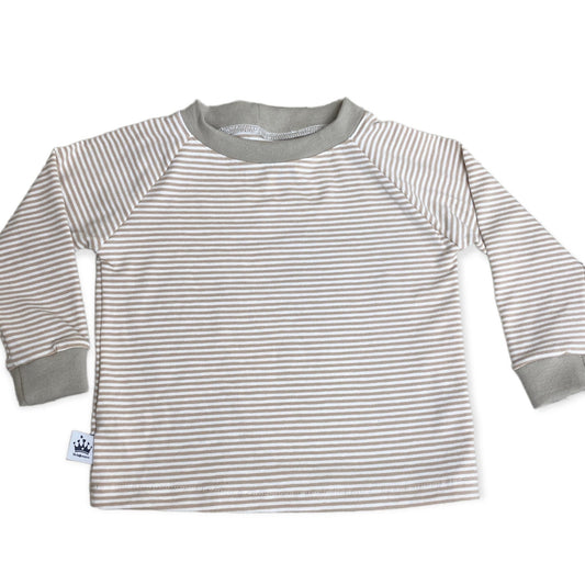 Kinder Pullover beige streifen