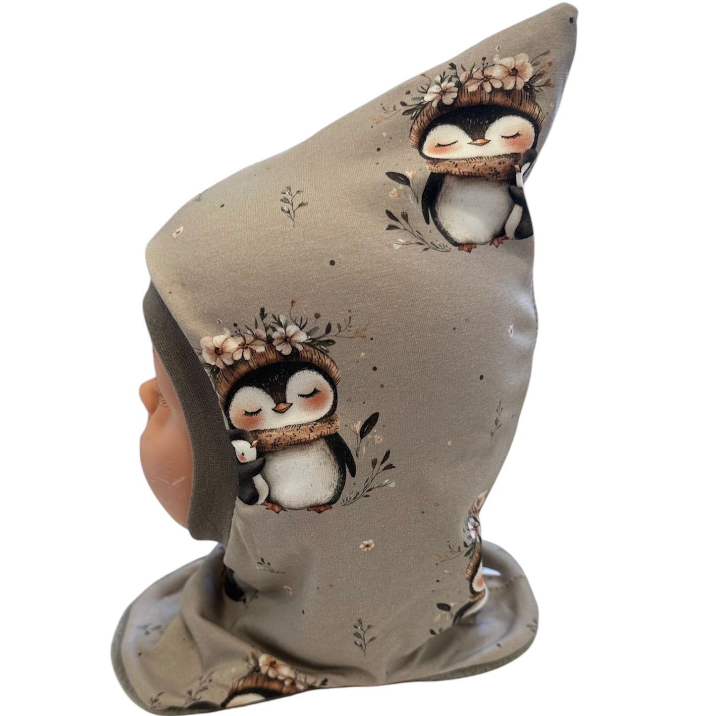 Schlupfmütze Boho Pinguin
