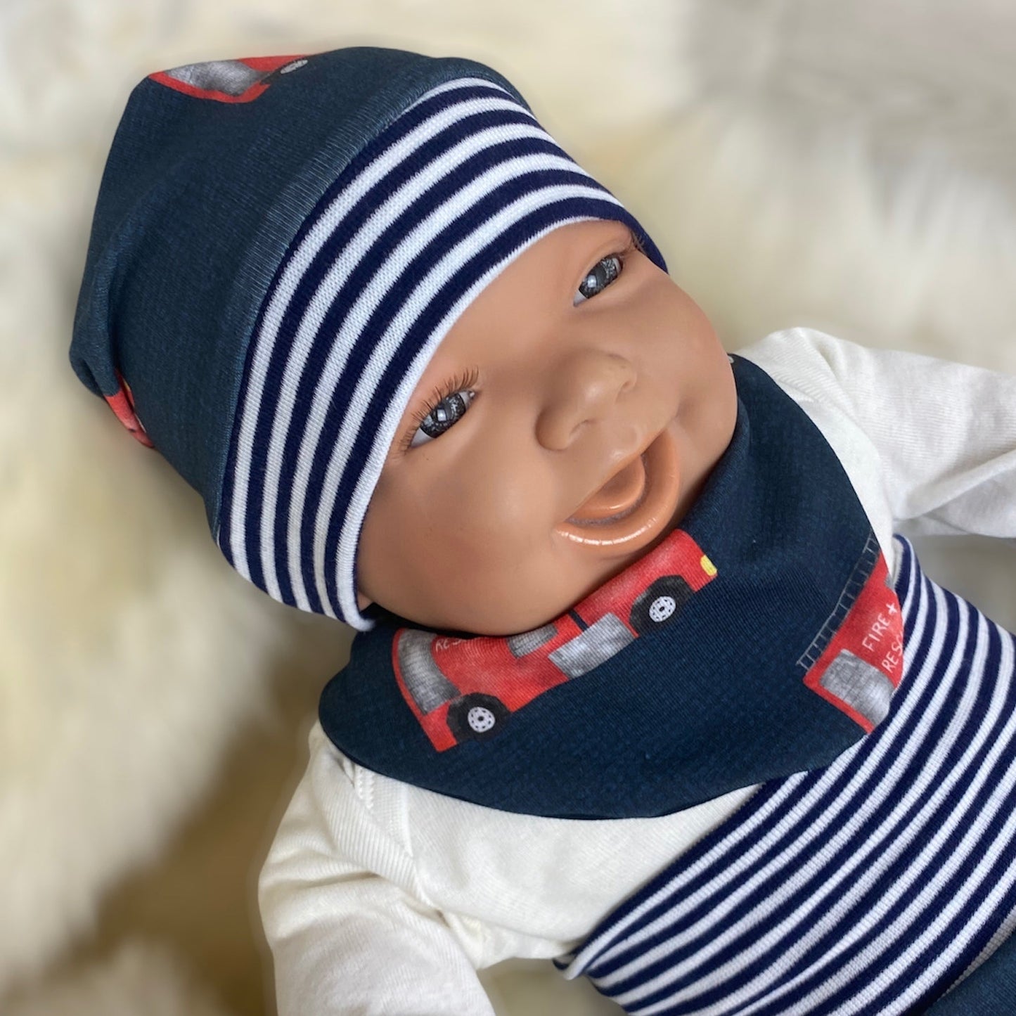 Baby set fire department