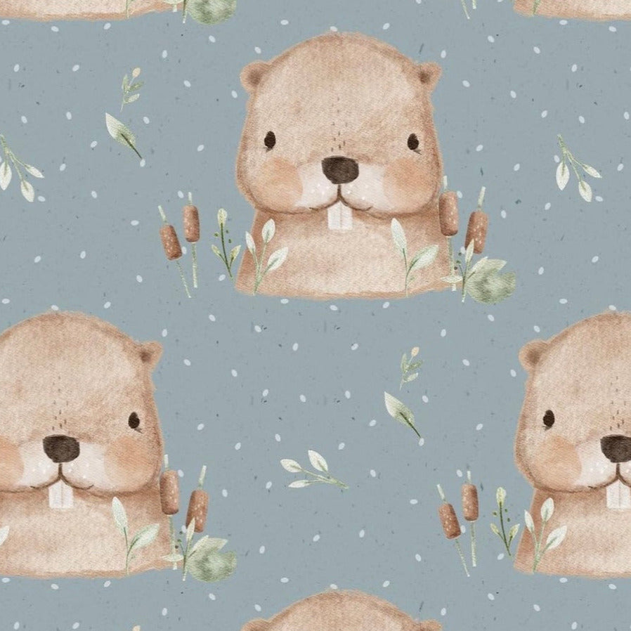 stoff biber auf blau