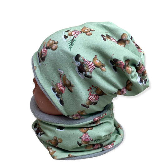 kindermütze Weihnachten maus