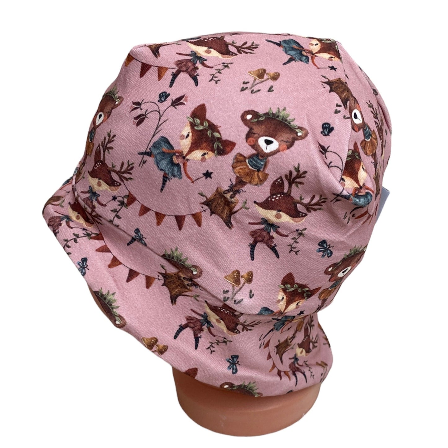 kinder Sonnenhut Waldtiere rosa