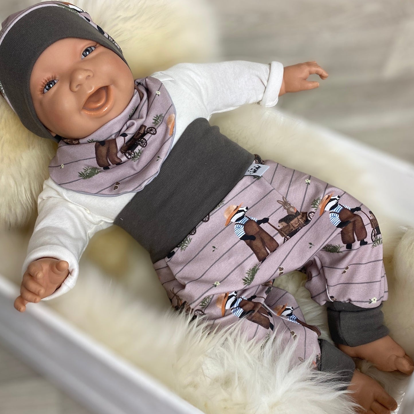 Baby bekleidungsset braun
