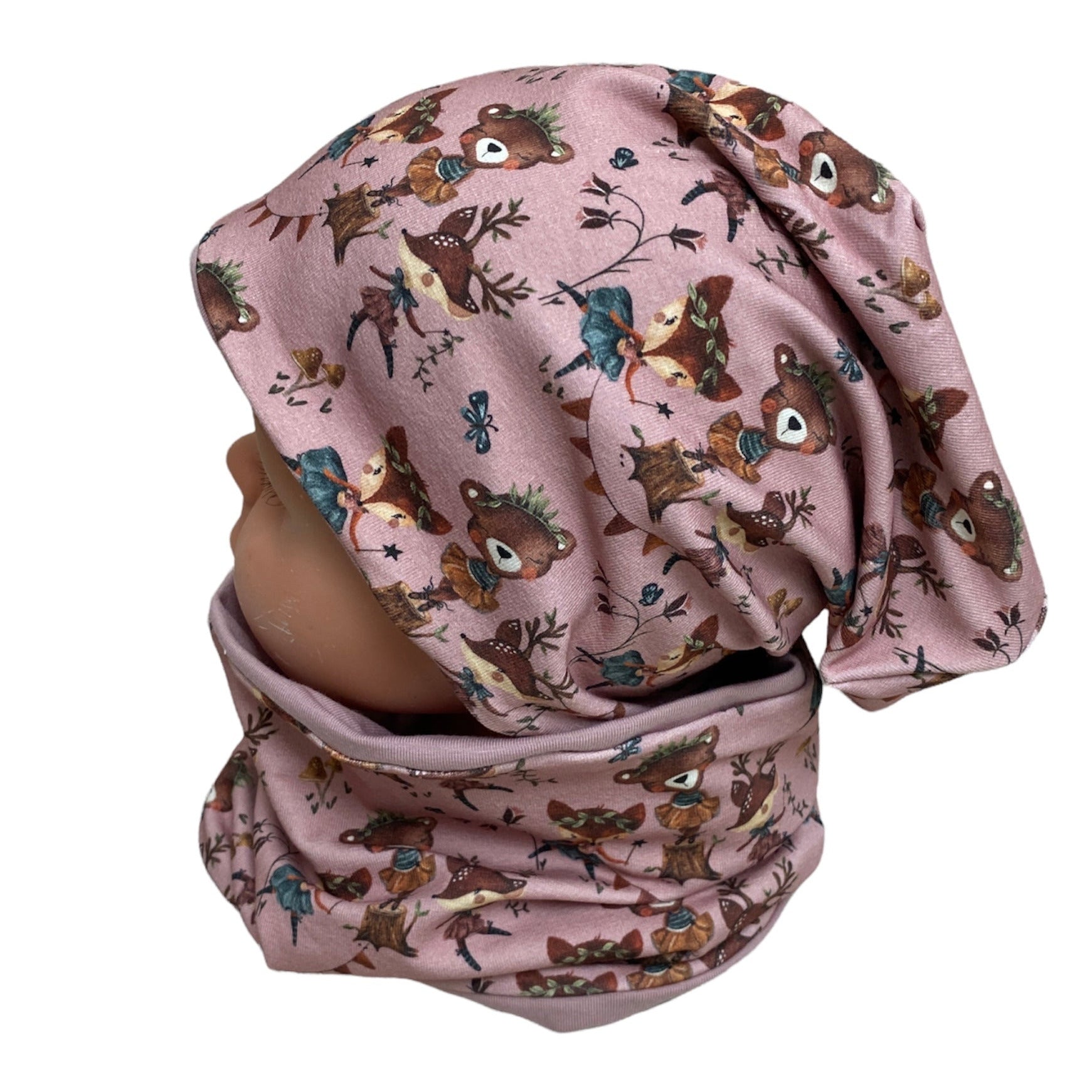 kindermütze fee rosa