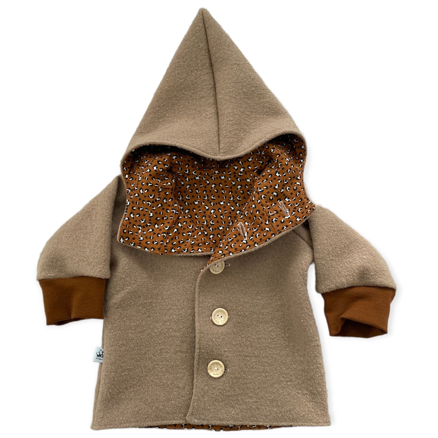 baby und kinder walkjacke braun
