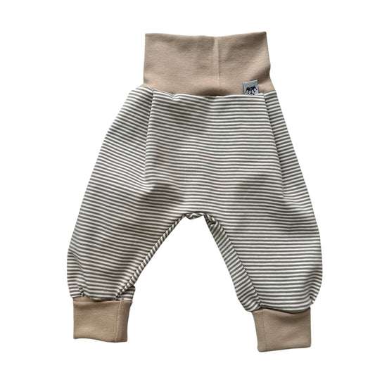 Pumphose beige geringelt