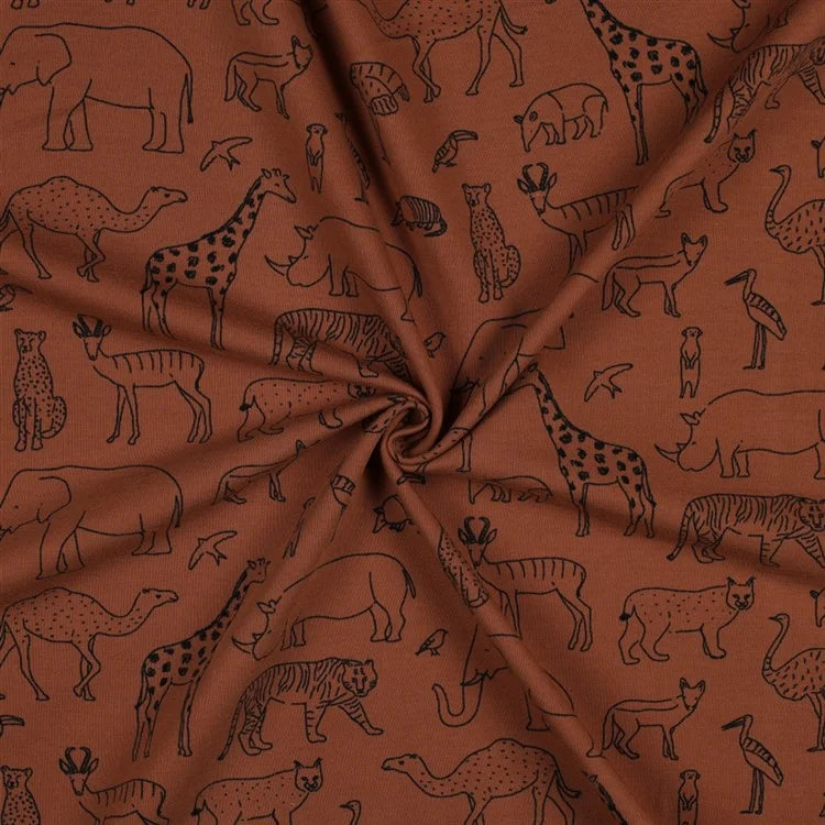 French Terry Safari Rost