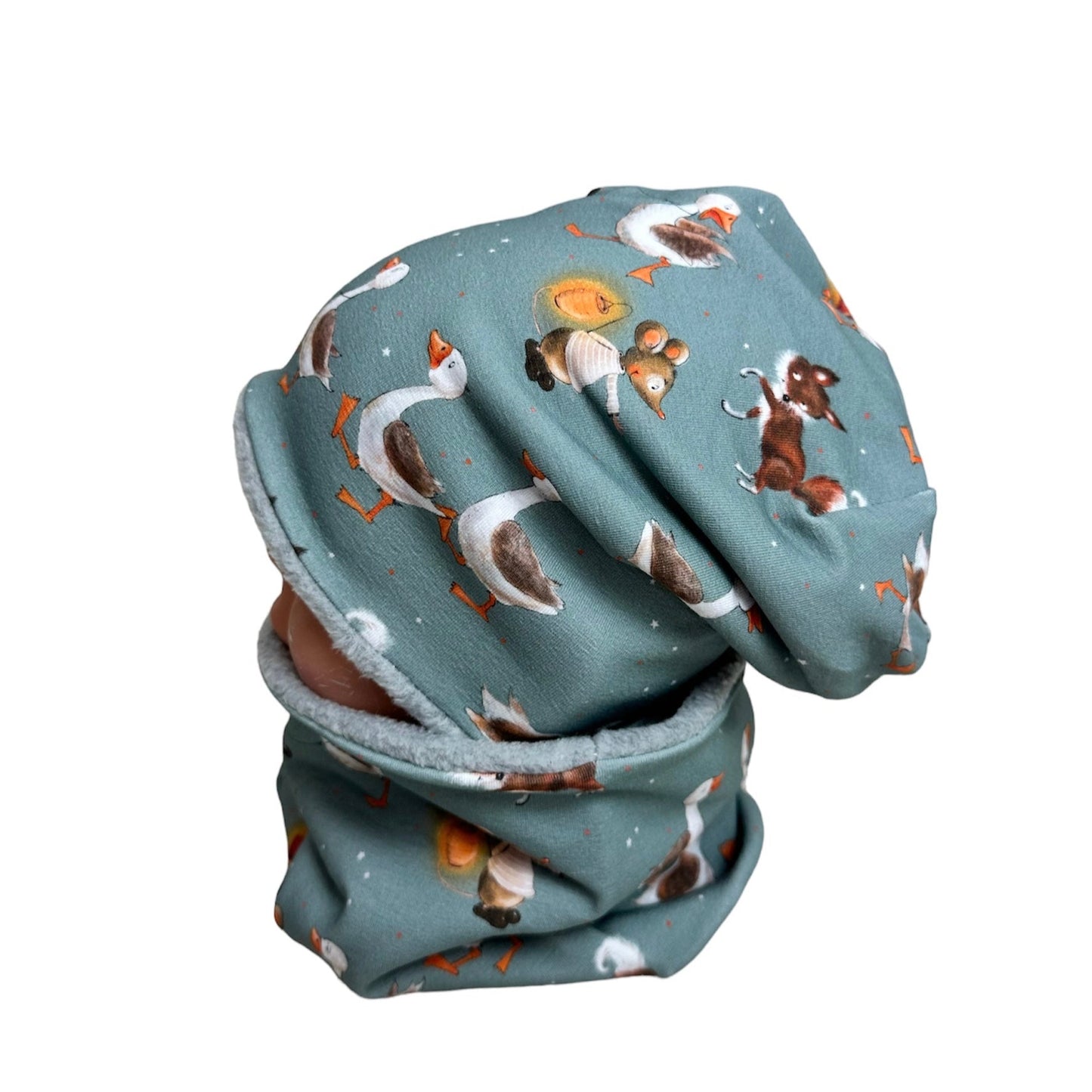 kindermütze fuchs gans