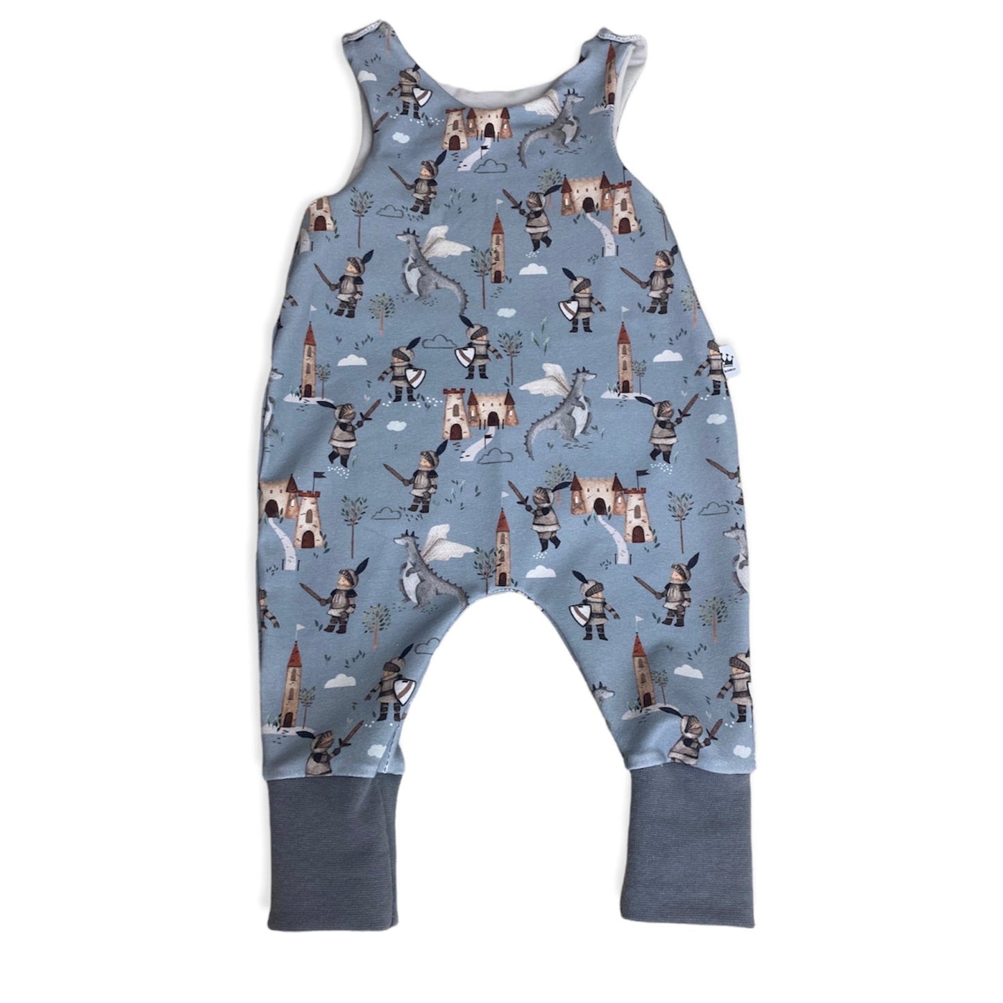 Baby Strampler blau ritter