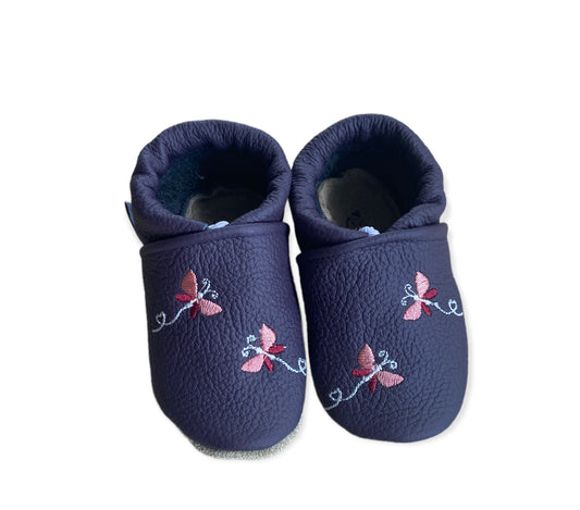 Lederpuschen Blümchen