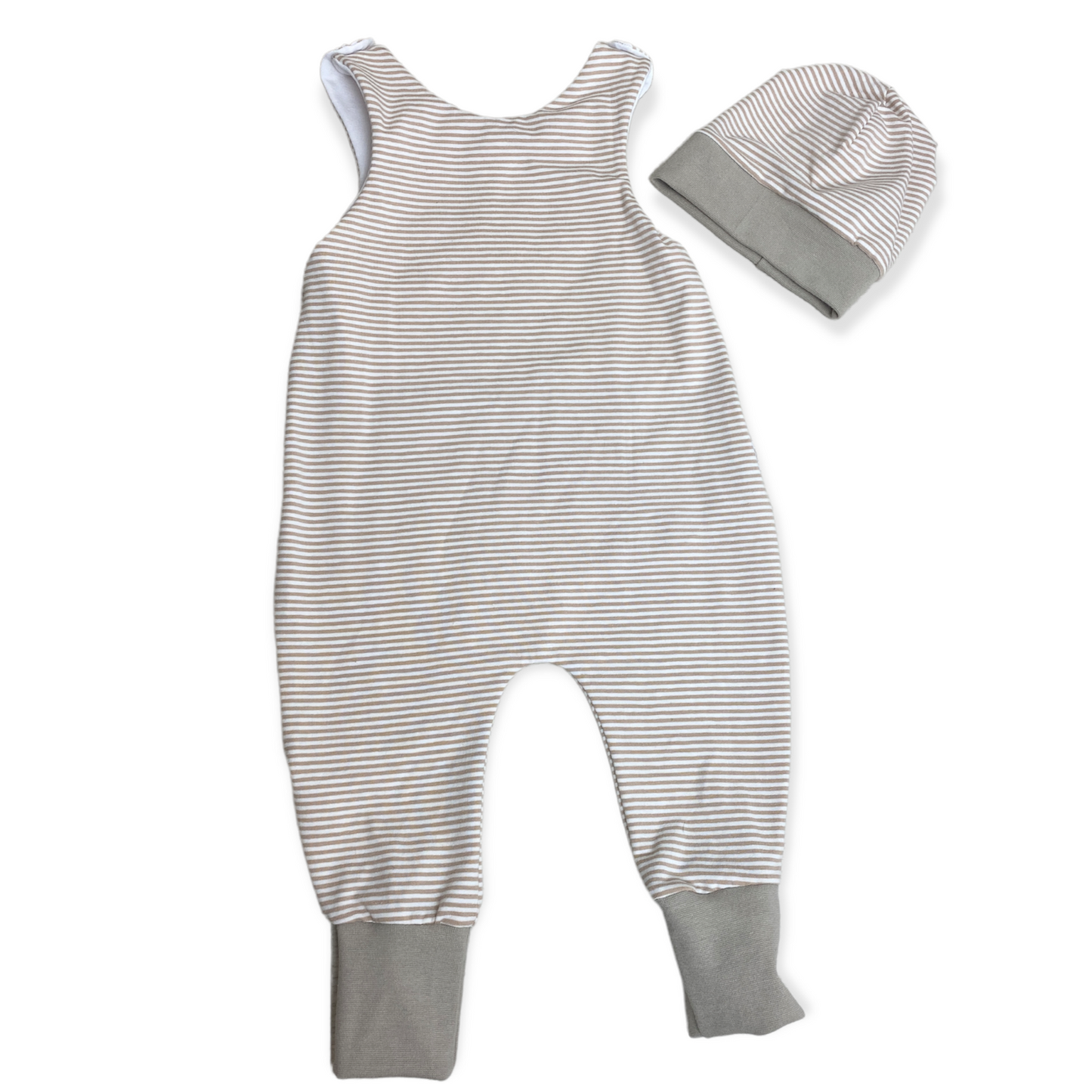 Romper beige stripes