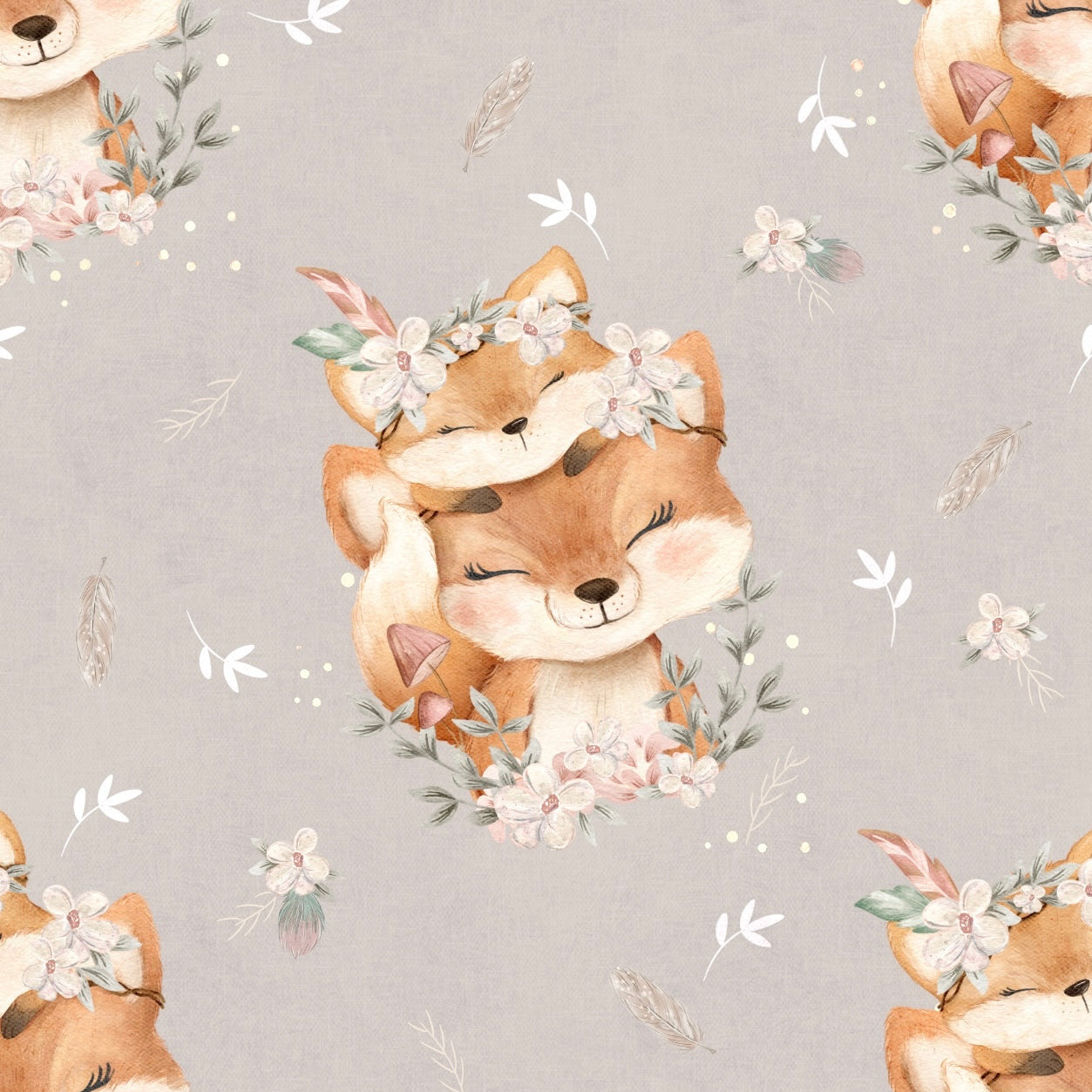 stoff fuchs Mama mit baby