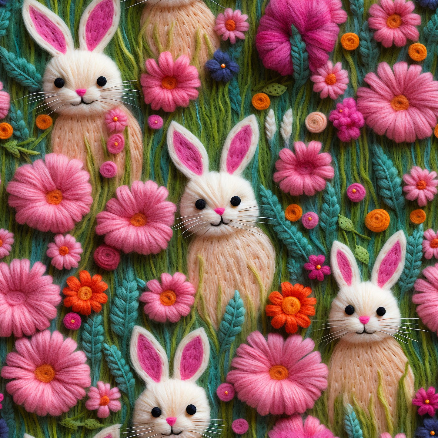 BIO Jersey Hase rosa 3d Optik   0.5m