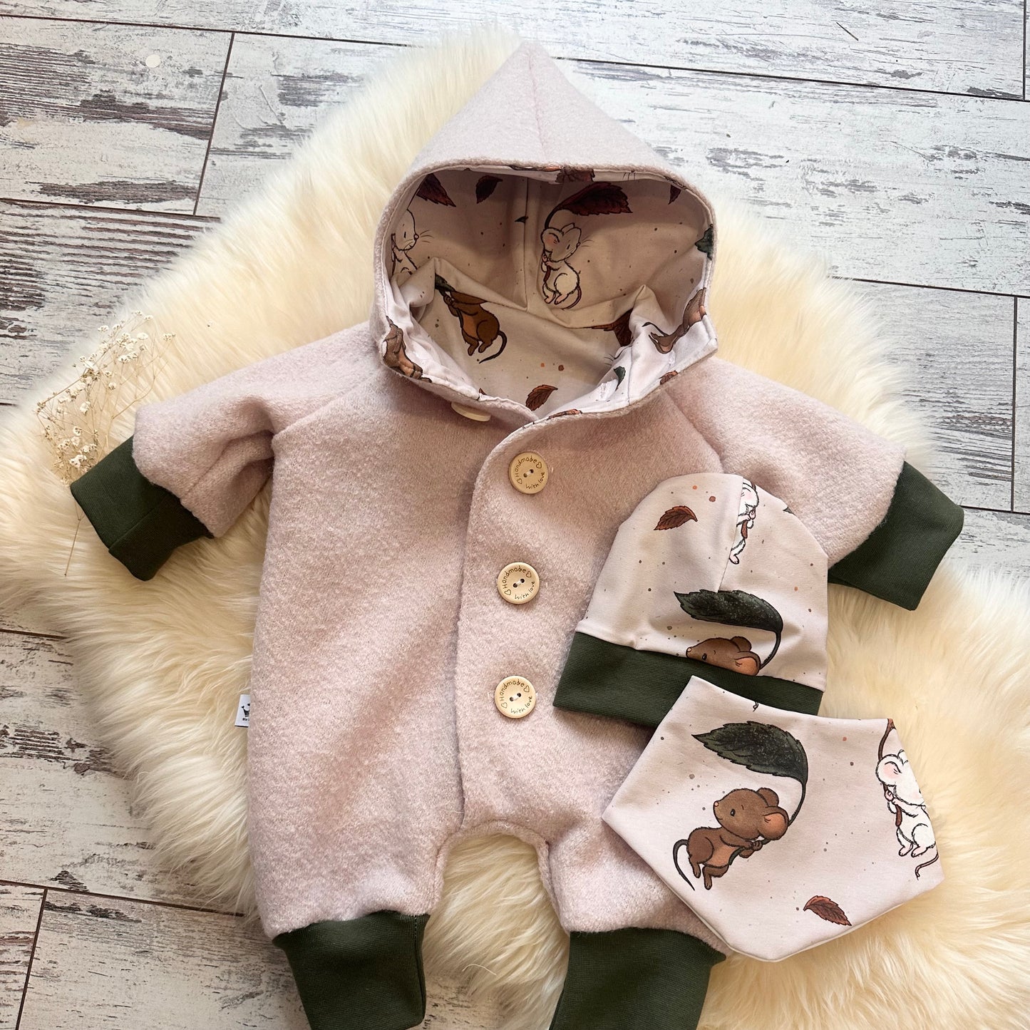 Walkoverall Creme Maus