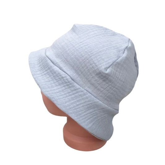 kinder Sonnenhut musselin grau