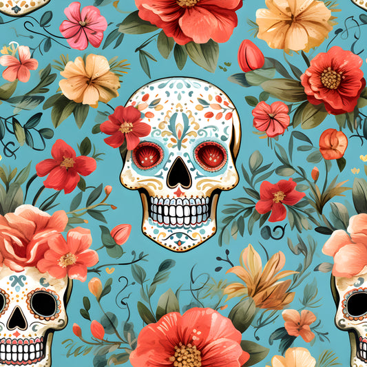 BIO Jersey Skull Flower  0.5m