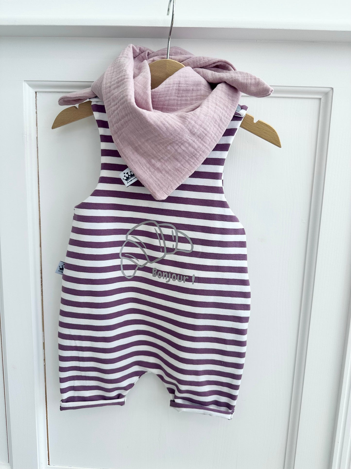 Strampler kurz Mauve Croissant
