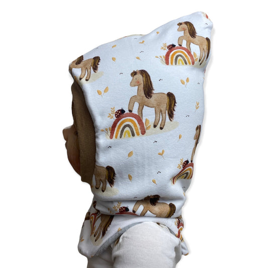 Kinder Schlupfmütze pferd