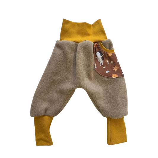 Fleecepumhose Blätter Igel