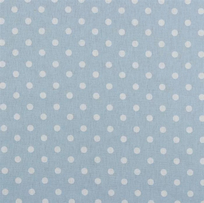 Baumwollpopeline Punkte hellblau (8mm) 0,5m