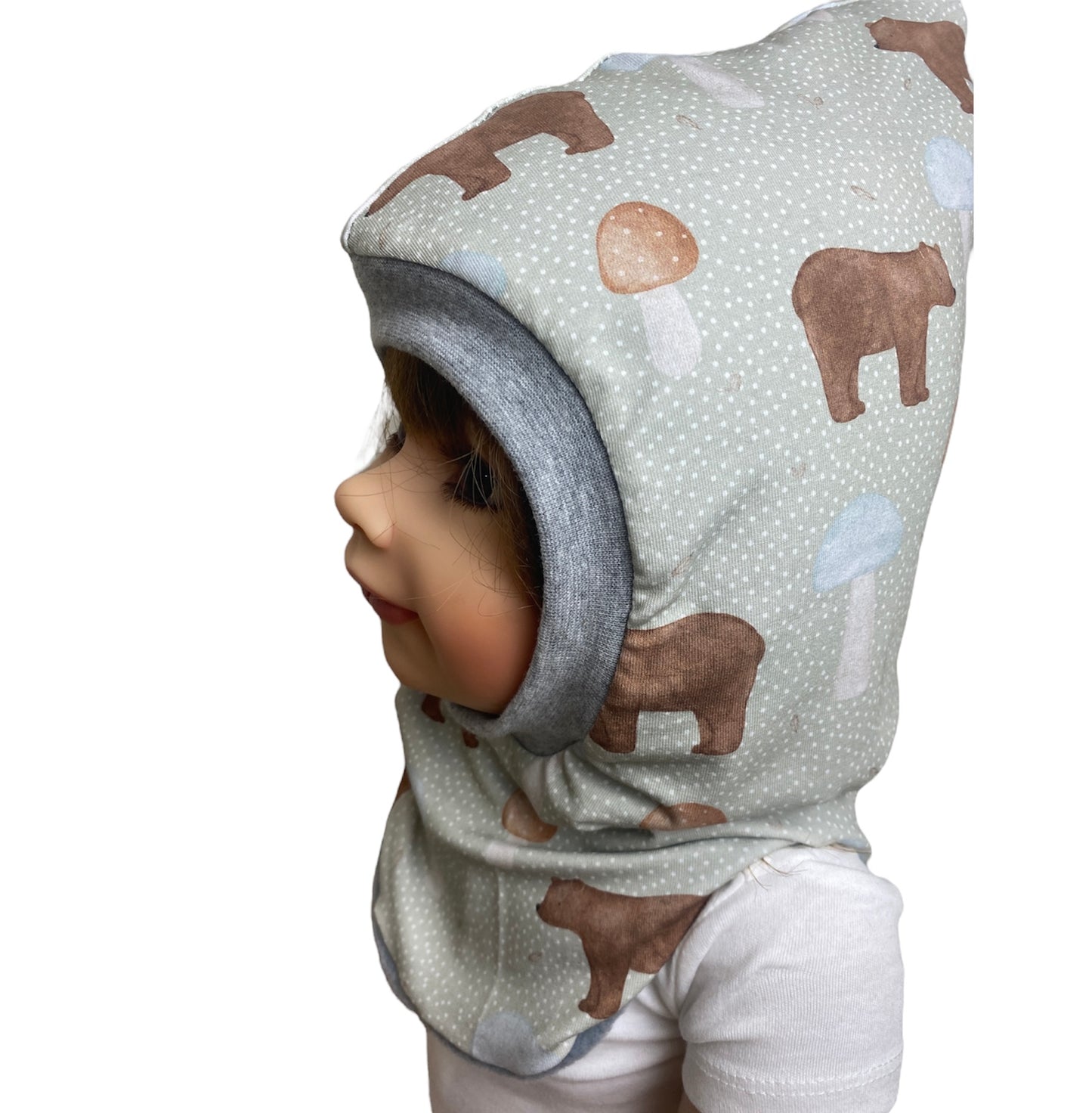 Beanie bear and mushrooms