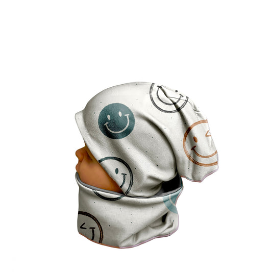 mützen set kinder mint smiley