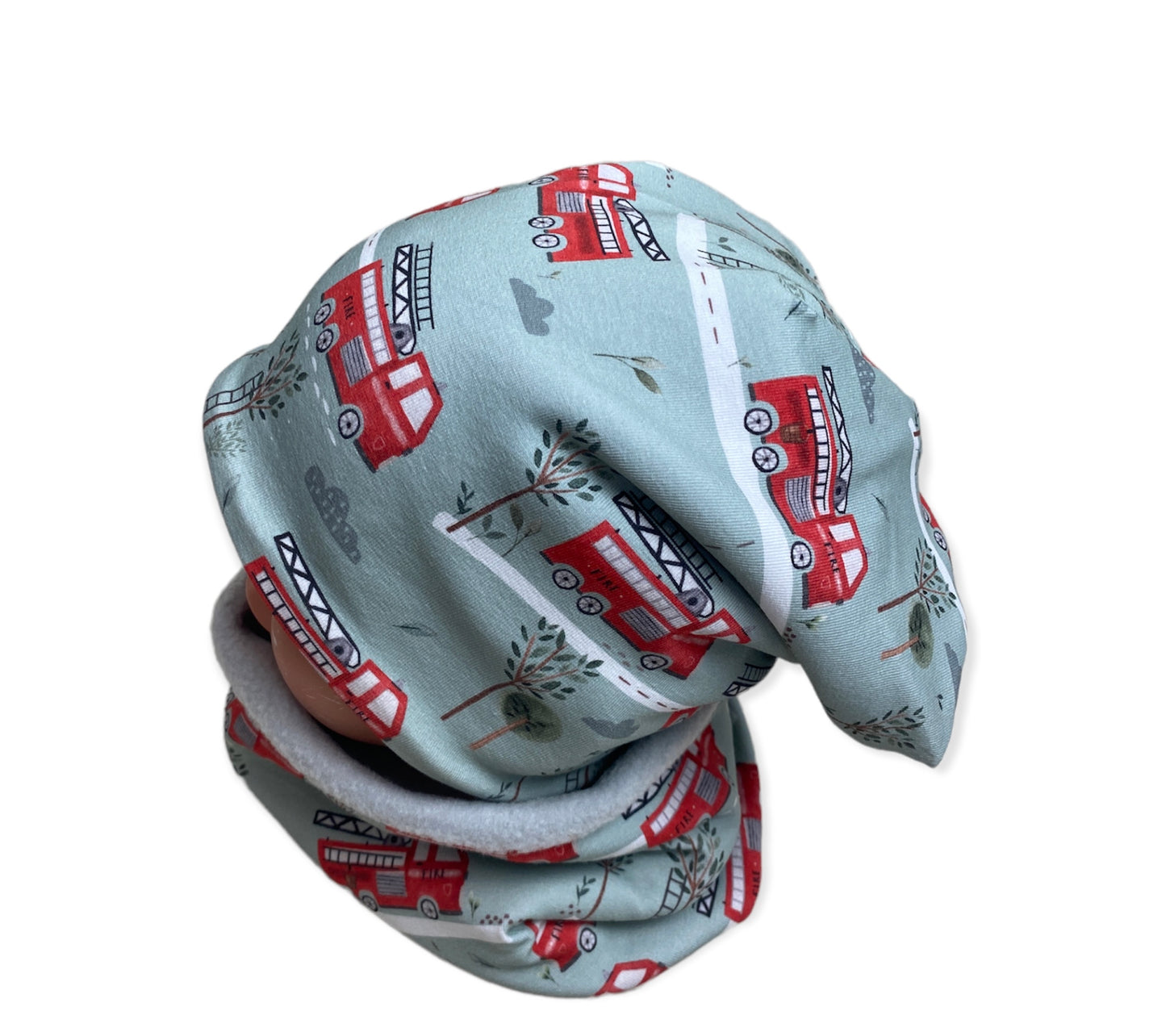 Beanie und Loop Feuerwehr mint