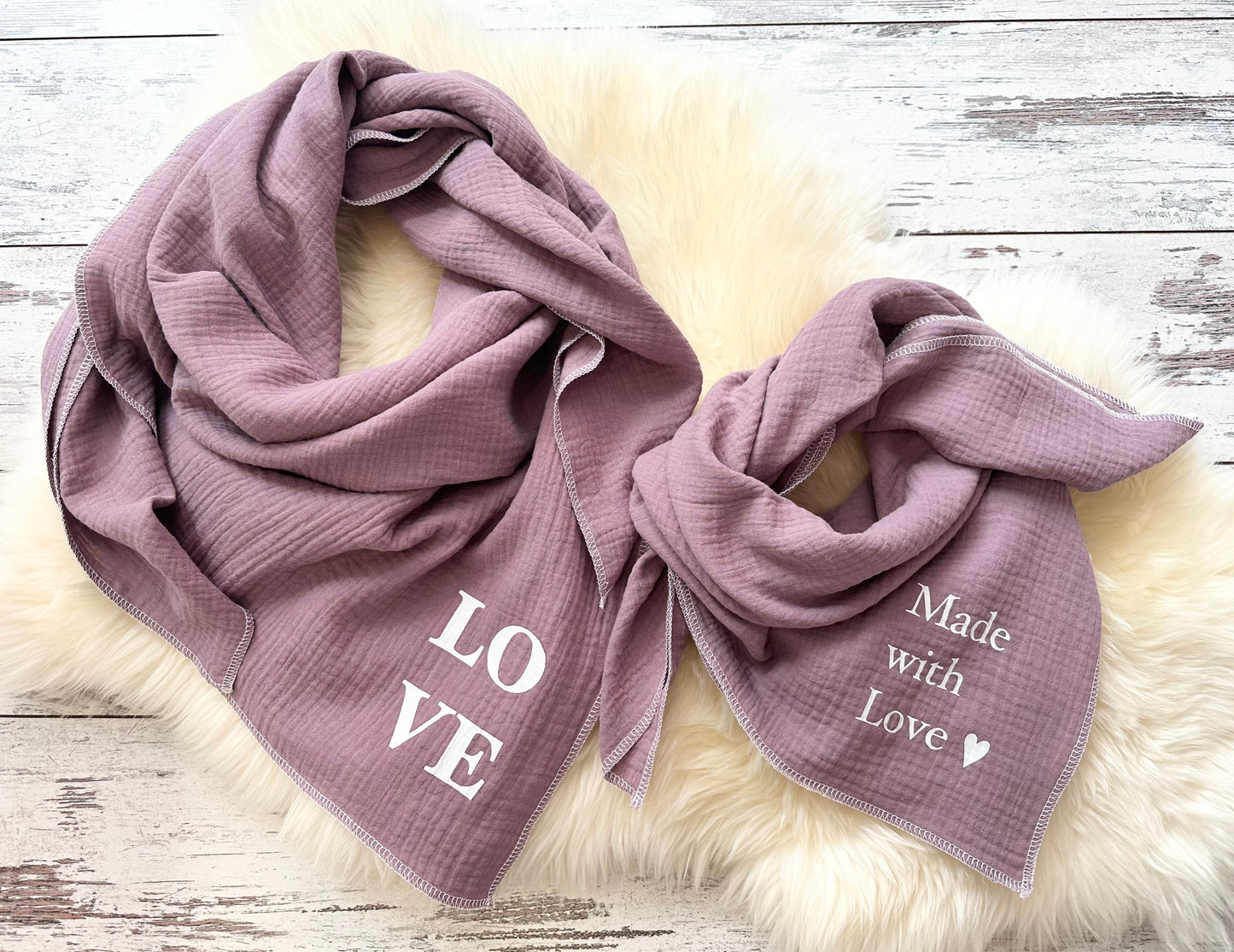 XL Halstuch Partnerlook mauve