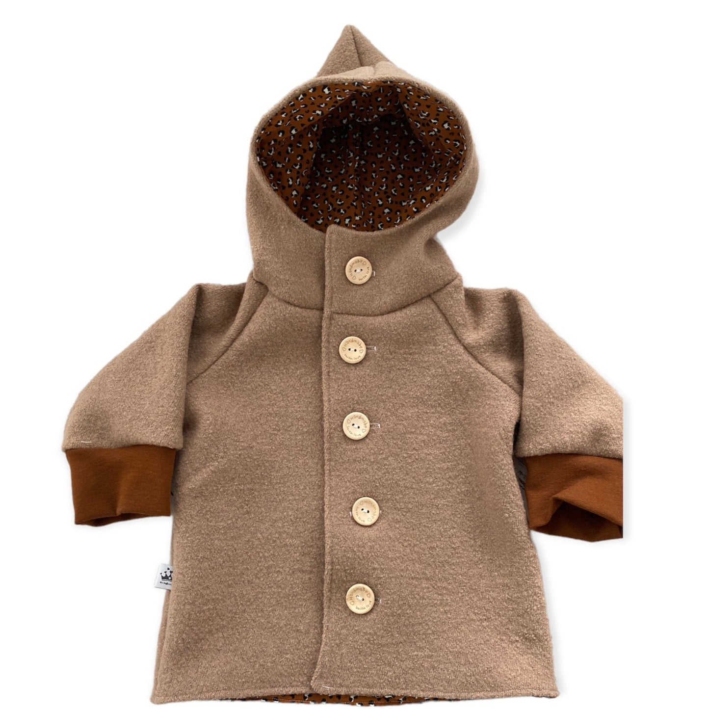 baby und kinder walkjacke braun