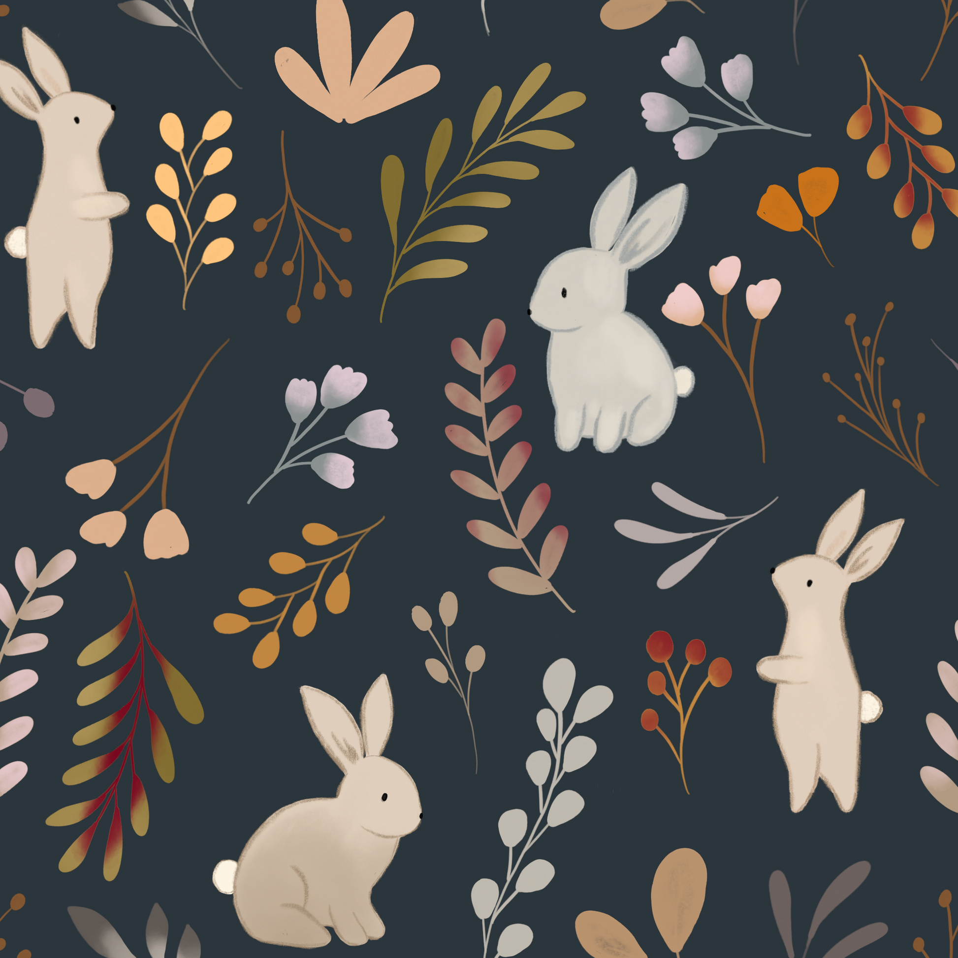 stoff hase mit Rispen