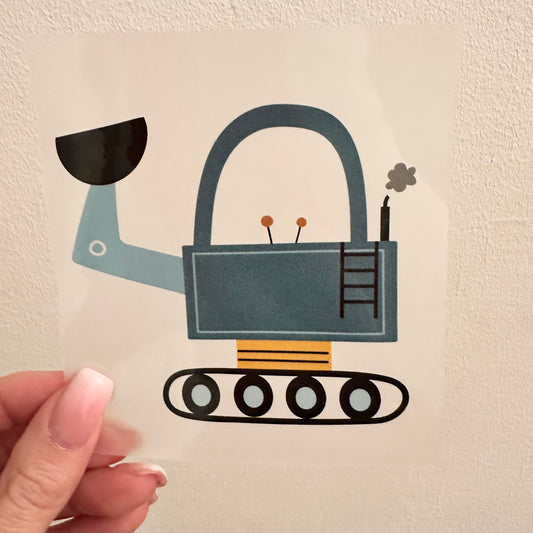 Bügelbild Raupenbagger