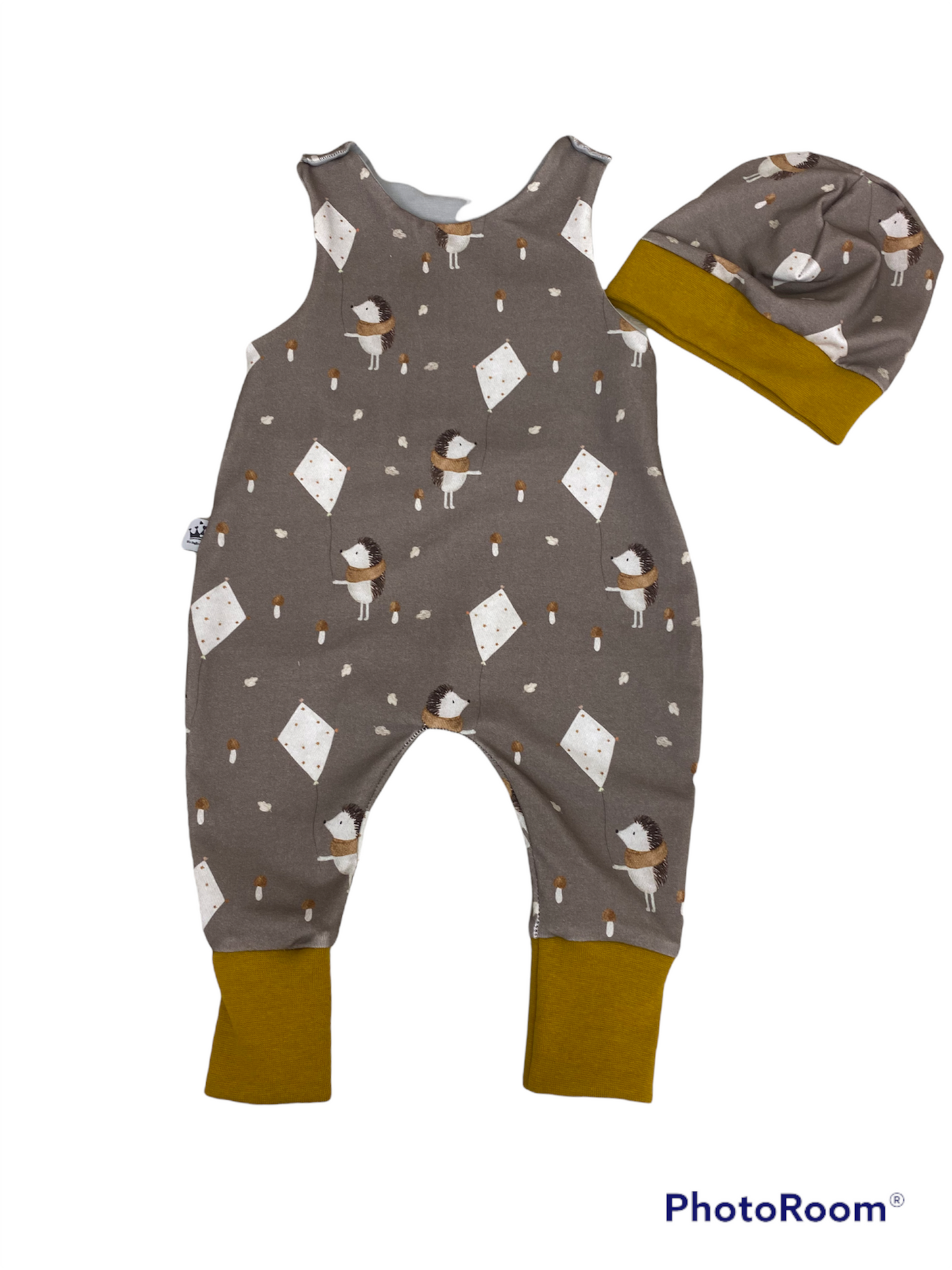 Strampler Igel taupe