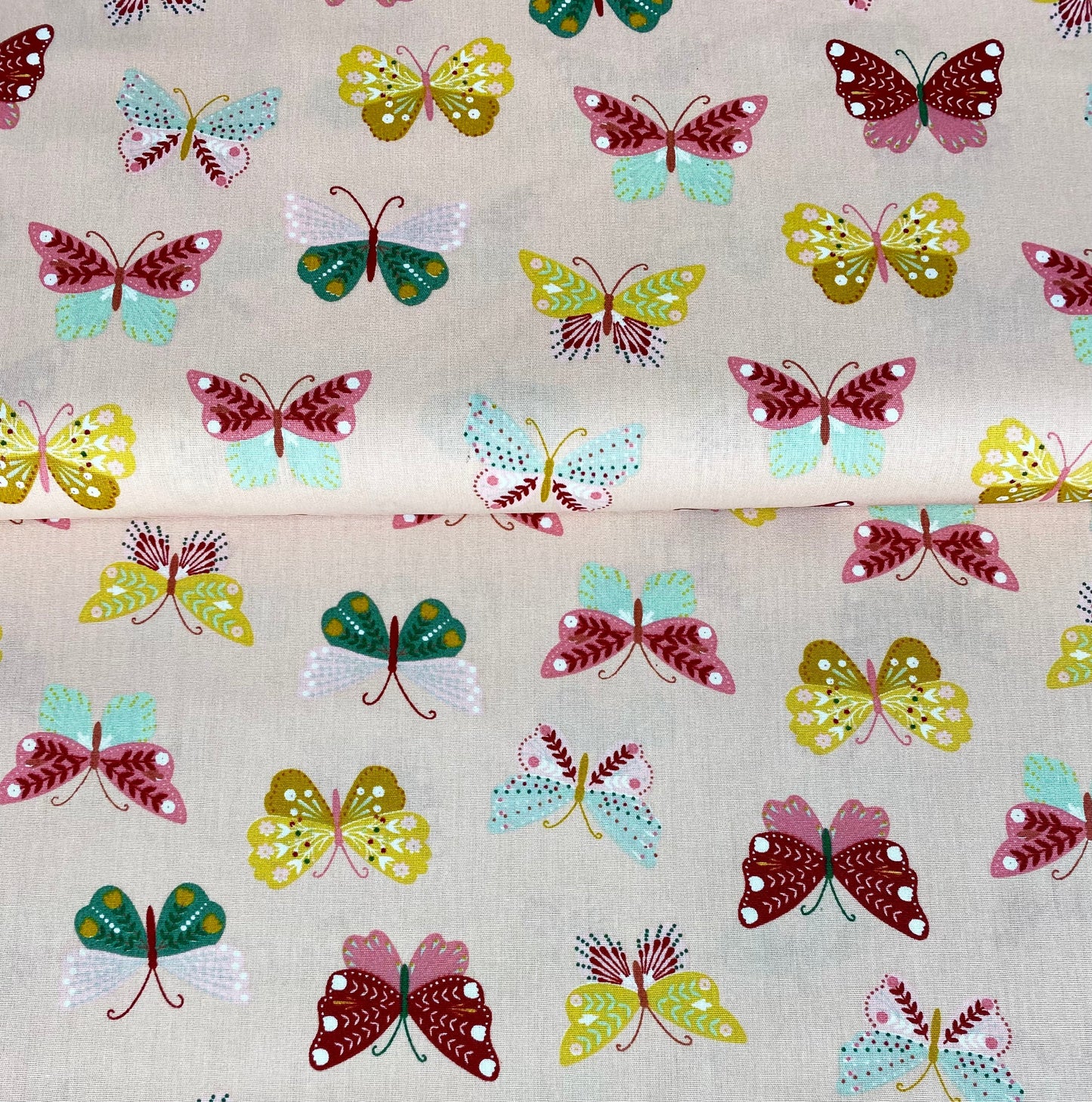 Baumwollstoff Schmetterling