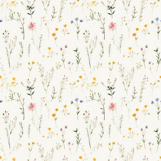 BIO Jersey zarte Blumen  0.5m