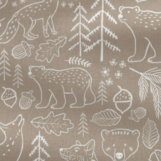 Softshell Waldtiere braun  0,5m