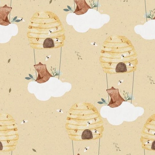 stoff bär mit honig gelb