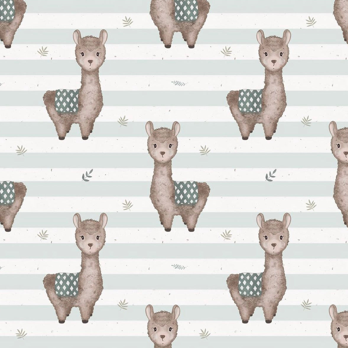 stoff mint mit lamas