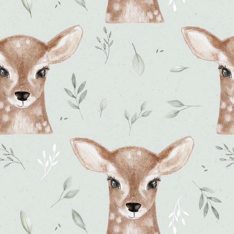 Stoff Reh gesicht auf mint